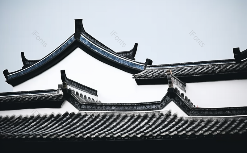 中国传统江南民居隔离墙上的屋脊饰以瓷砖,高清,摄影图,摄影图片,图片大全,摄影图免费下载